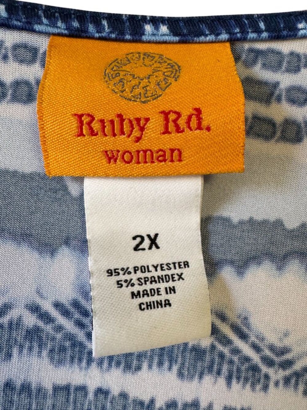 Ruby Rd. Womens 2X Striped Ruffle Sleeve Top V-Neck - Picture 5 of 8